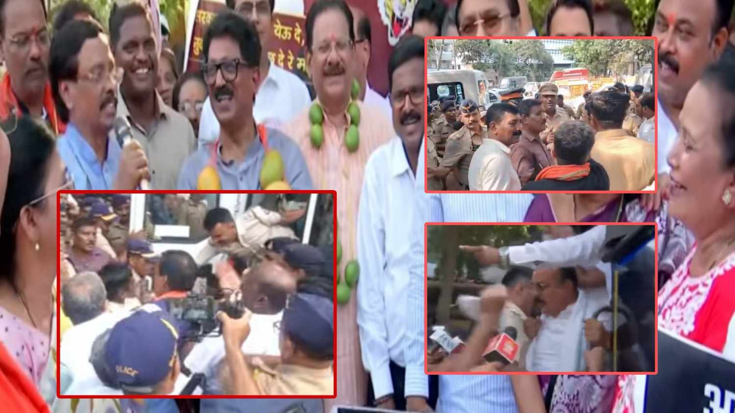 मुंबईत आंबा-काजू उत्पादकांचे आंदोलन पेटले! विनायक राऊतांचे सरकारवर ‘गाऱ्हाणे’; पोलिसांनी केली नेत्यांची धरपकड