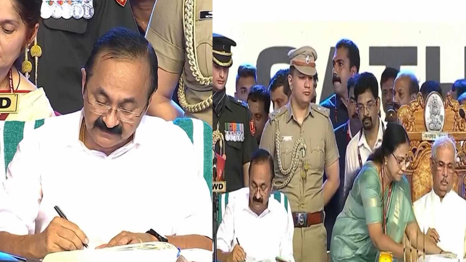 काँग्रेस नेते व्ही. डी. सतीशन यांनी घेतली केरळच्या मुख्यमंत्रीपदाची शपथ; युडीएफचे सरकार १० वर्षांनंतर सत्तेत