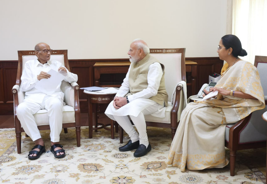 दिल्लीत राजकीय भूकंप? शरद पवार-नरेंद्र मोदींच्या भेटीने चर्चांना उधाण!